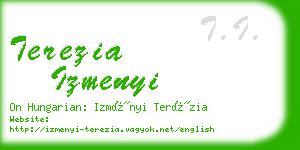 terezia izmenyi business card